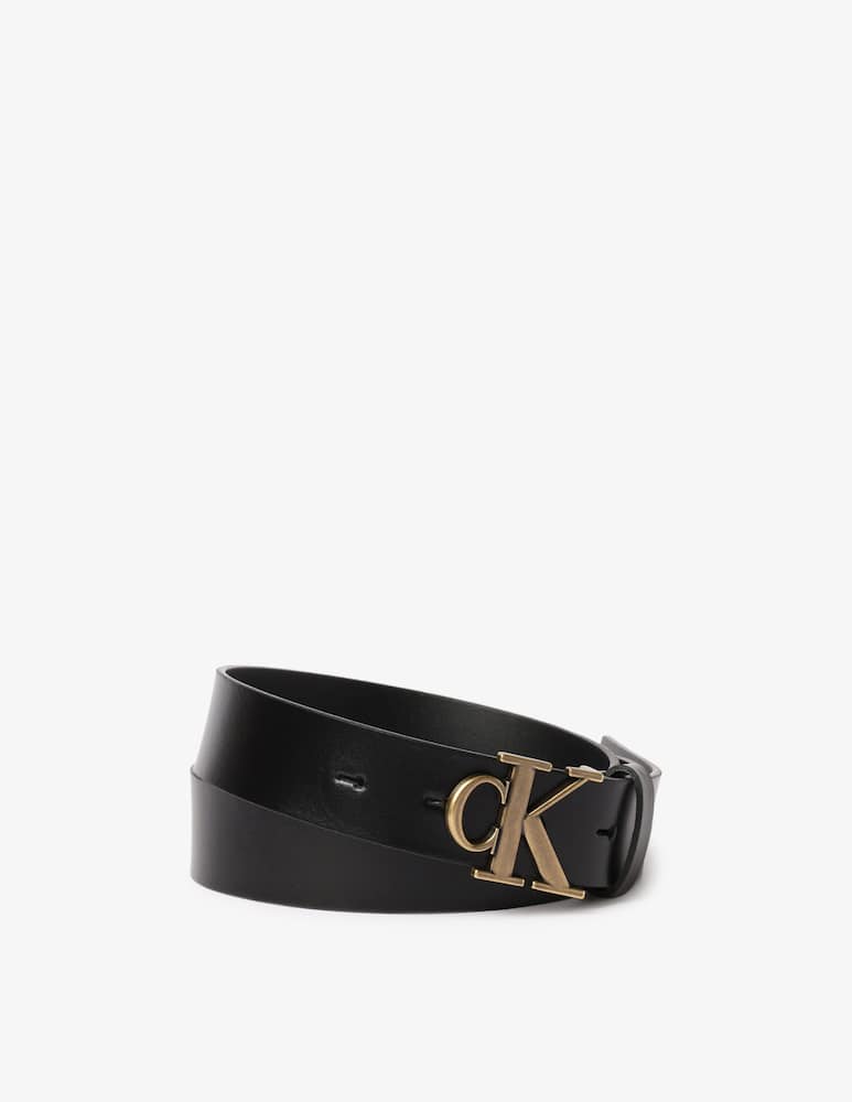 Calvin Klein Jeans 30mm mono plaque leather belt - picture 1