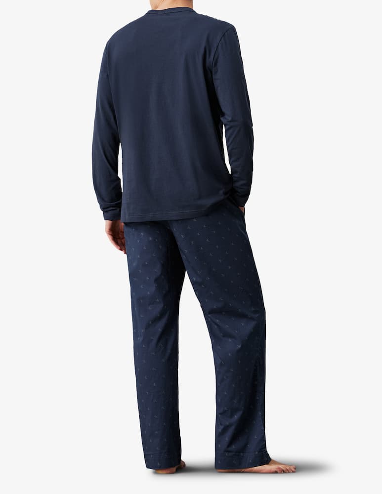 Calvin Klein Set pigiama maniche lunghe in cotone poplin - immagine 2 Calvin Klein Set pigiama maniche lunghe in cotone poplin - immagine 2