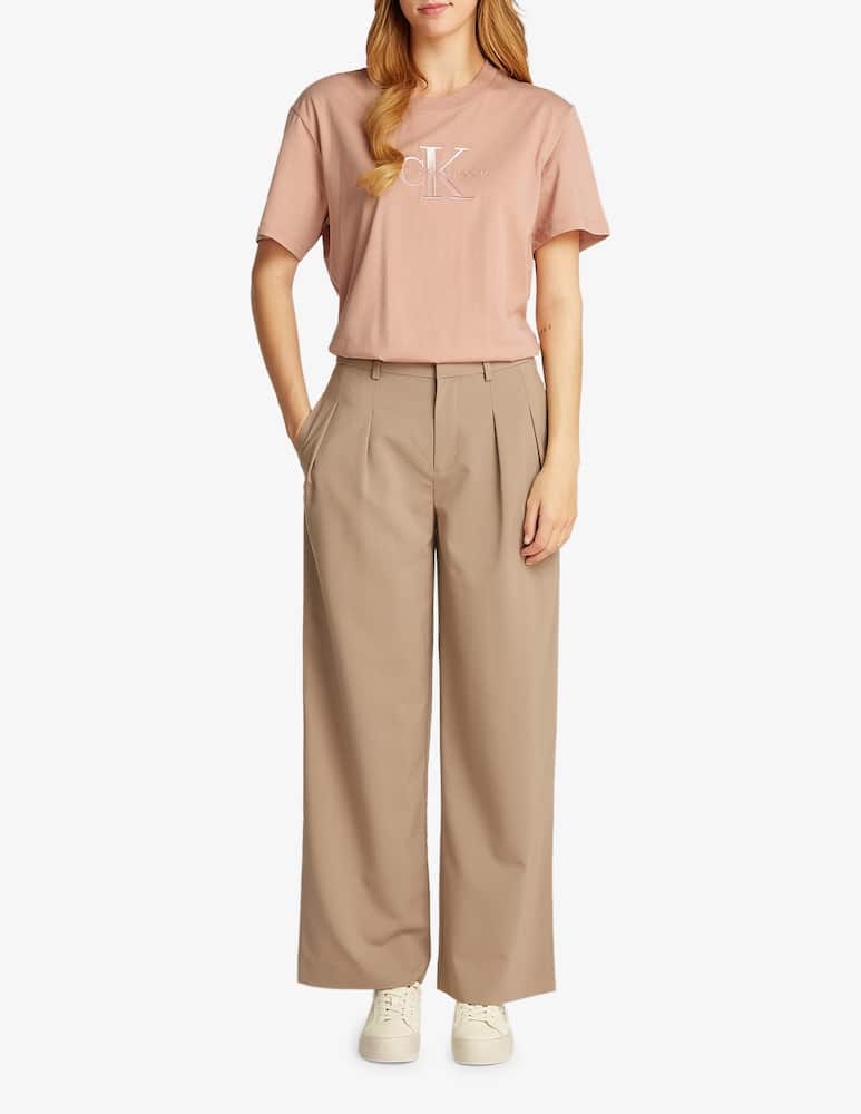 rinascente Calvin Klein Jeans Embroidered monologo t-shirt