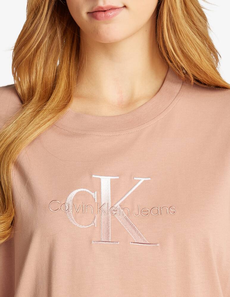 rinascente Calvin Klein Jeans Embroidered monologo t-shirt