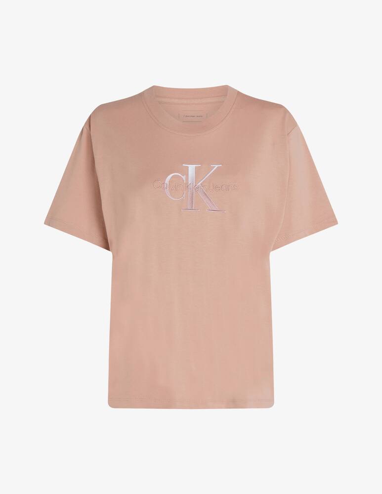 rinascente Calvin Klein Jeans Embroidered monologo t-shirt