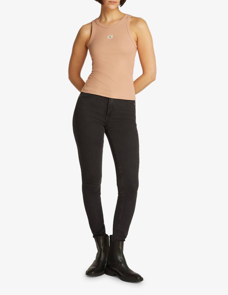 rinascente Calvin Klein Jeans Woven label rib tank