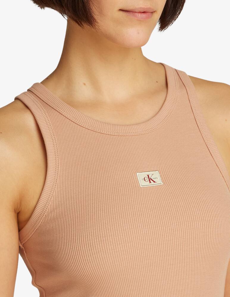 rinascente Calvin Klein Jeans Woven label rib tank