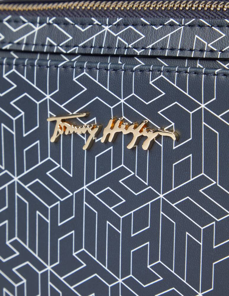 rinascente Tommy Hilfiger Iconic monogram print camera bag - Blue