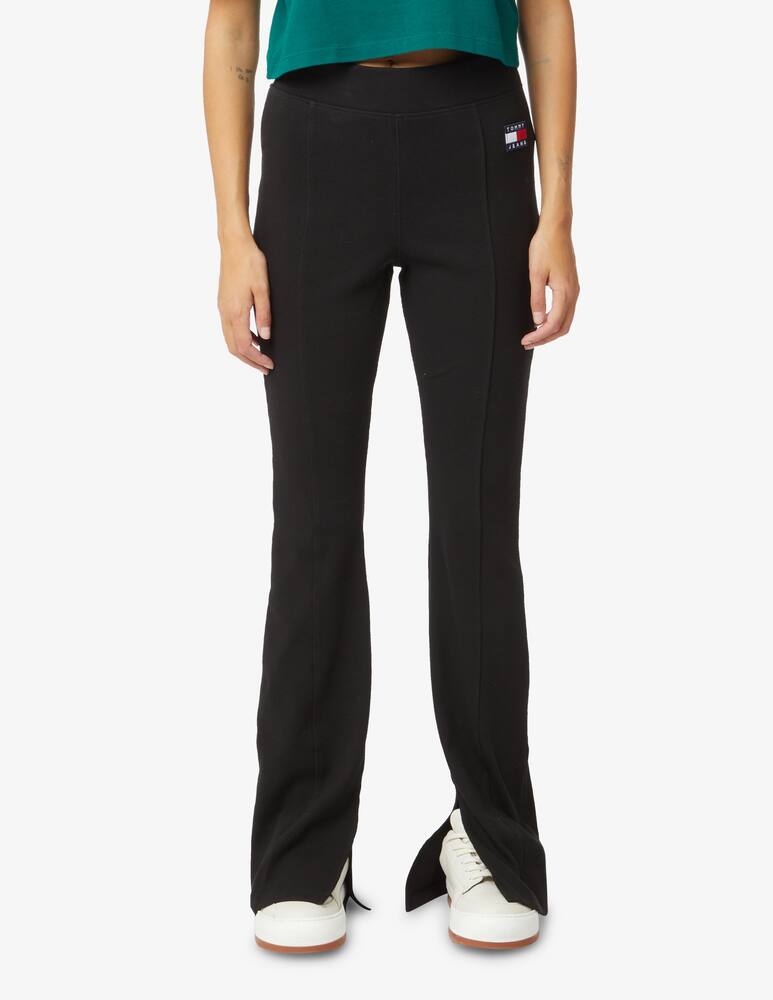rinascente Tommy Jeans Leggings a trombetta in cotone - Nero