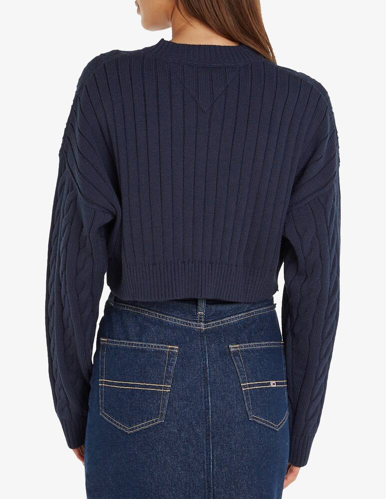 rinascente Tommy Jeans Maglione crop con logo flag Boxy