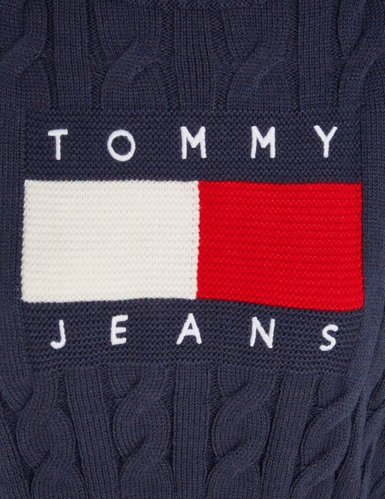 rinascente Tommy Jeans Maglione crop con logo flag Boxy