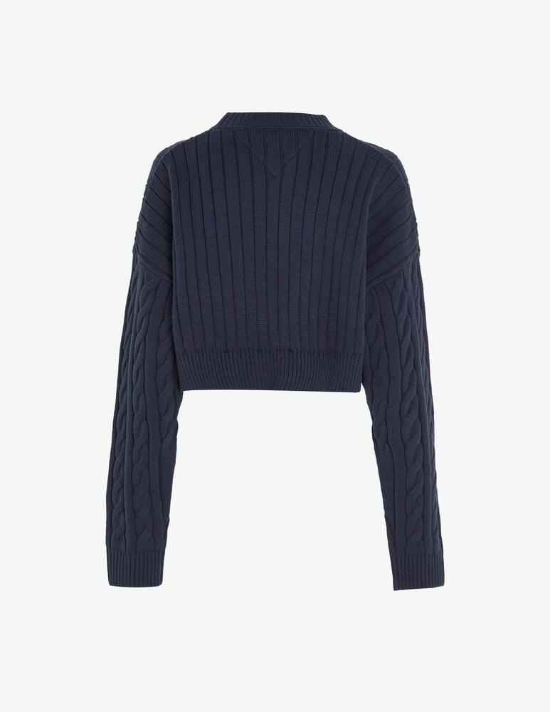 rinascente Tommy Jeans Maglione crop con logo flag Boxy