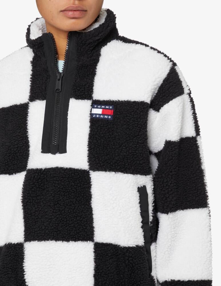 rinascente Tommy Jeans Giacca in sherpa a quadri - Nero