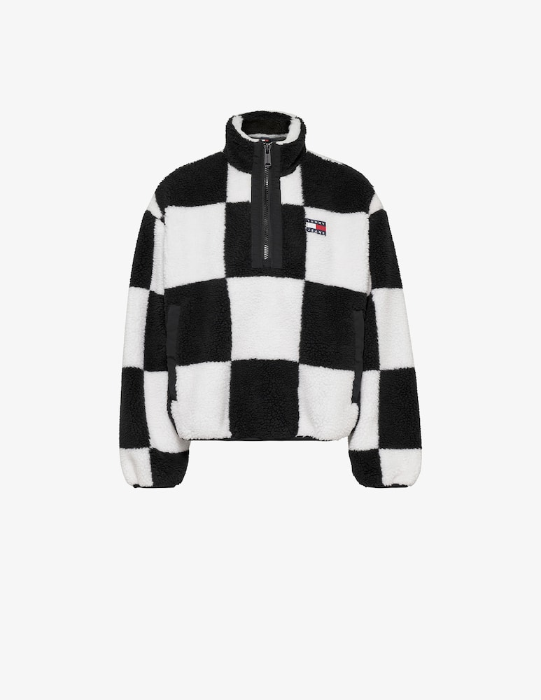 rinascente Tommy Jeans Giacca in sherpa a quadri - Nero