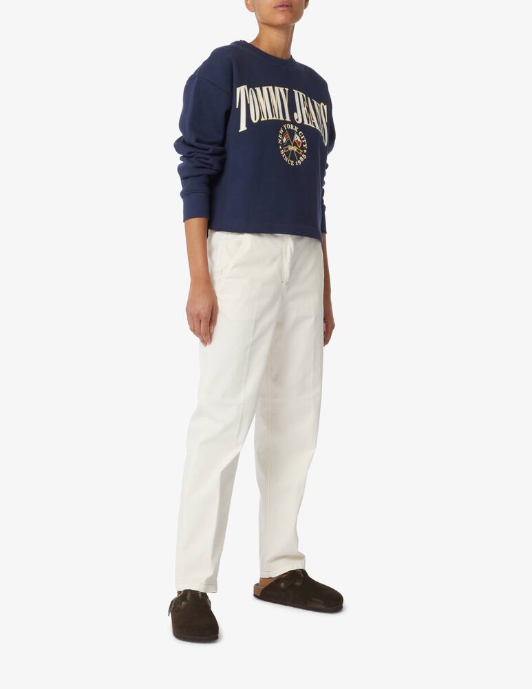 rinascente Tommy Jeans College cotton crewneck sweatshirt - Blue
