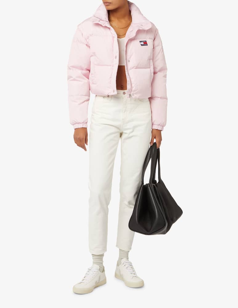 rinascente Tommy Jeans Cropped bomber jacket with detachable sleeve - Pink