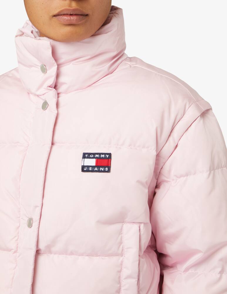 rinascente Tommy Jeans Cropped bomber jacket with detachable sleeve - Pink