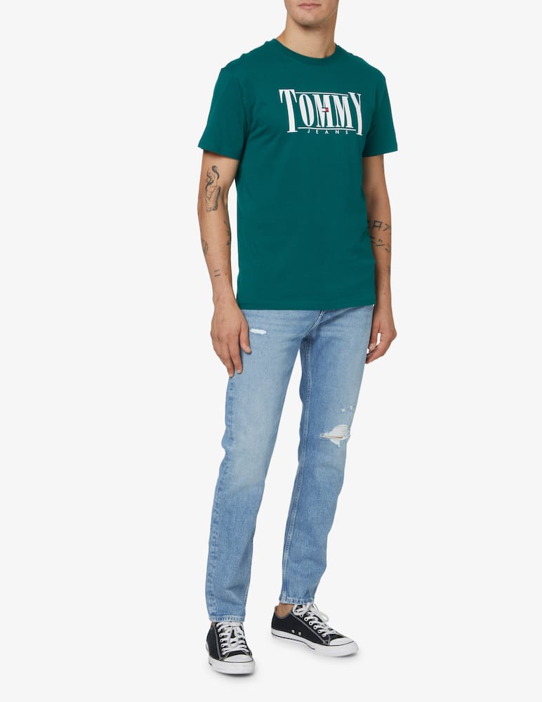 rinascente Tommy Jeans Maglietta essential con logo - verde