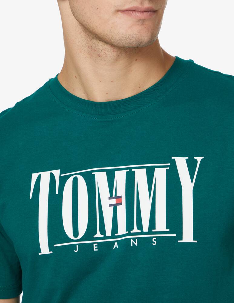 rinascente Tommy Jeans Maglietta essential con logo - verde