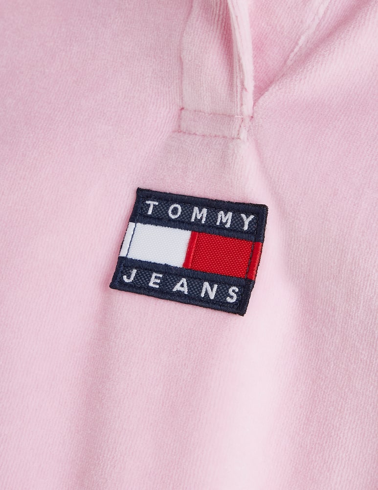 rinascente Tommy Jeans Polo corta in ciniglia - Rosa