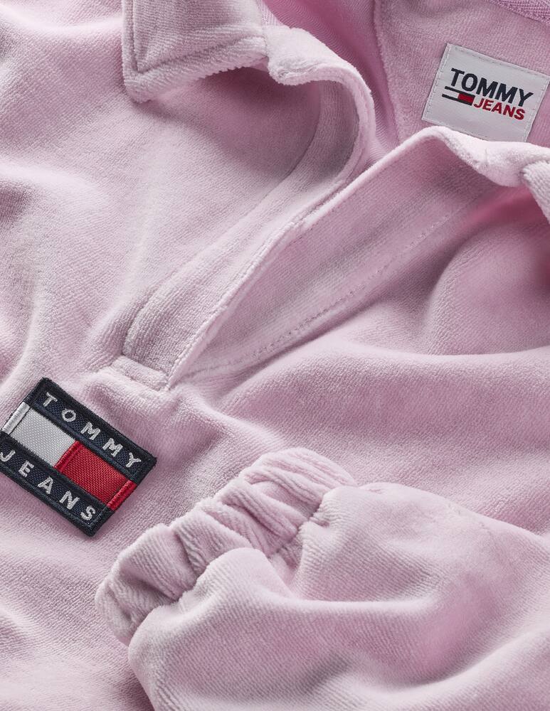 rinascente Tommy Jeans Polo corta in ciniglia - Rosa