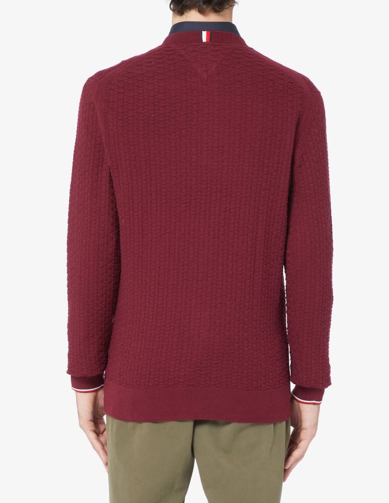 rinascente Tommy Hilfiger Exaggerated structure roundneck sweater - Red