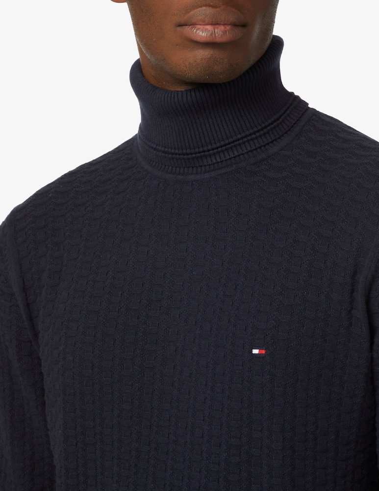 rinascente Tommy Hilfiger Dolcevita in cotone exaggerated structure - Blu