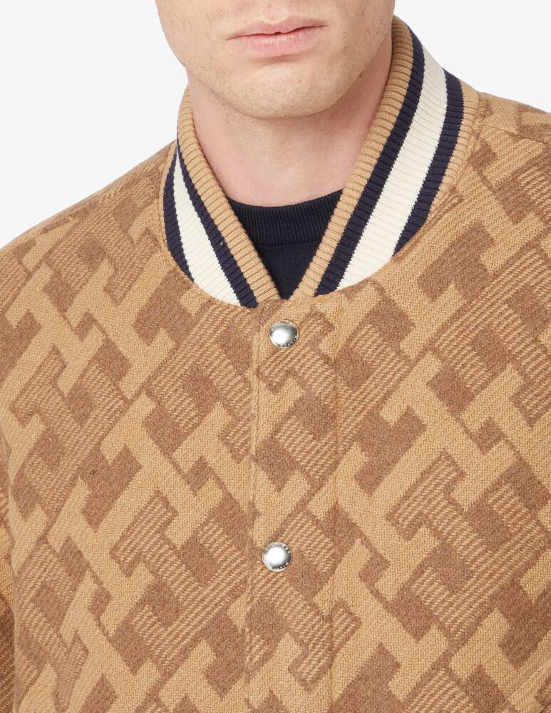 rinascente Tommy Hilfiger Varsity wool monogram jacket - Beige