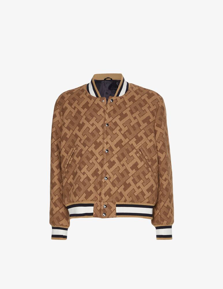 rinascente Tommy Hilfiger Varsity wool monogram jacket - Beige
