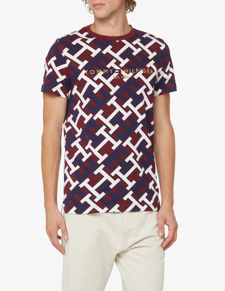 Tommy Hilfiger Maglietta manica corta monogram ao - Multicolor - immagine 1 Tommy Hilfiger Maglietta manica corta monogram ao - Multicolor - immagine 1