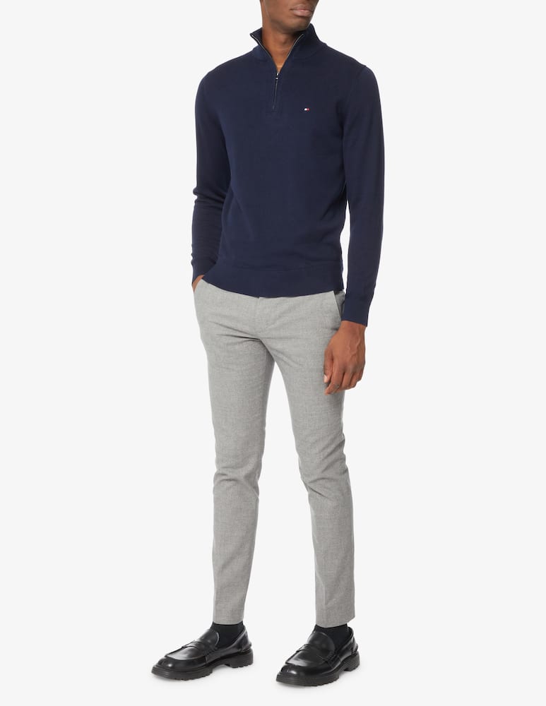 rinascente Tommy Hilfiger Maglia con zip in cotone e cashmere