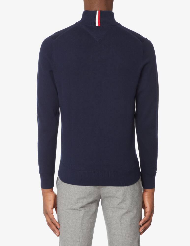 rinascente Tommy Hilfiger Maglia con zip in cotone e cashmere