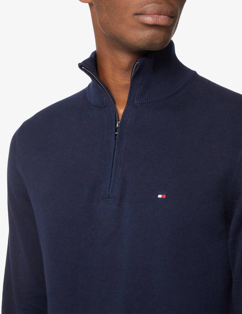 rinascente Tommy Hilfiger Maglia con zip in cotone e cashmere