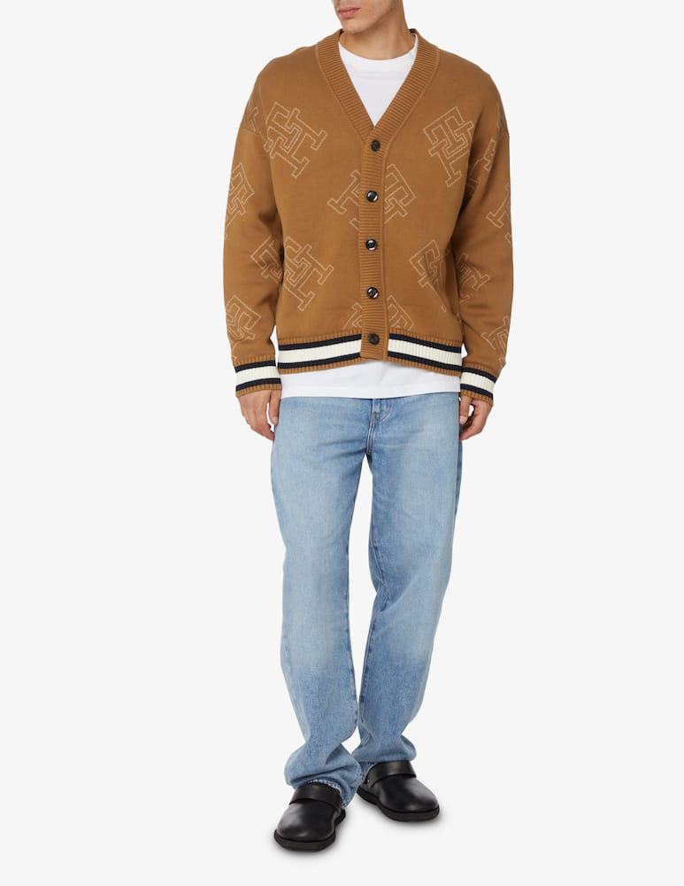 rinascente Tommy Hilfiger Monogram cotton cardigan - Brown
