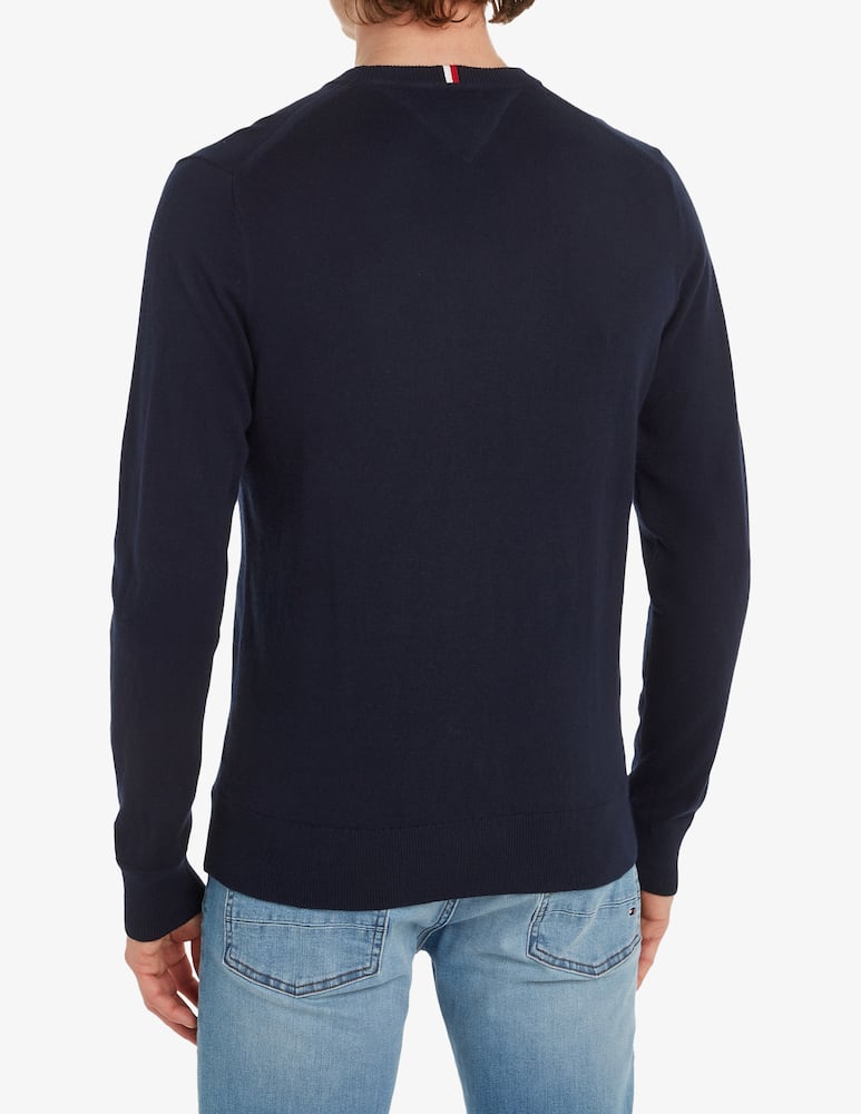 Tommy Hilfiger Maglia collo a v in cotone e cashmere - immagine 2 Tommy Hilfiger Maglia collo a v in cotone e cashmere - immagine 2