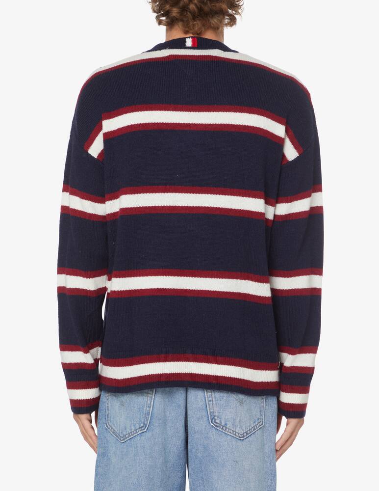 rinascente Tommy Hilfiger Maglia girocollo monogram in lana a righe - Blu