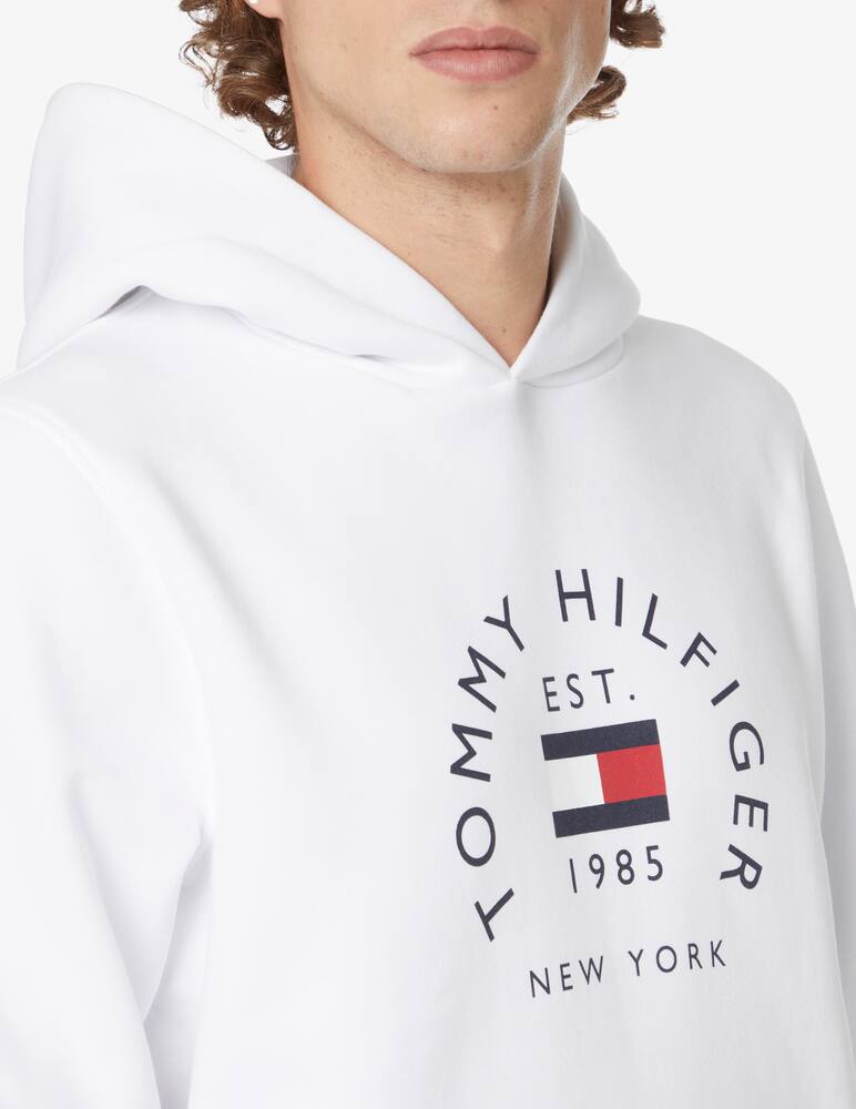 rinascente Tommy Hilfiger Archive logo flag hoodie - White