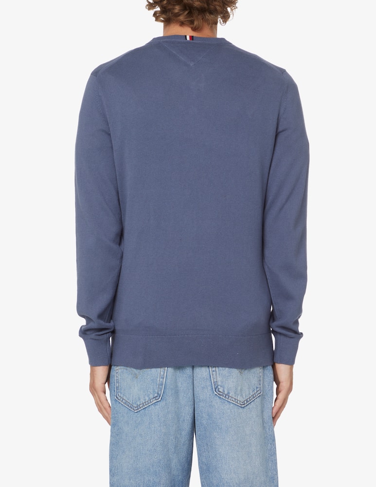 rinascente Tommy Hilfiger V neck sweater pima cotton and cashmere - Blue