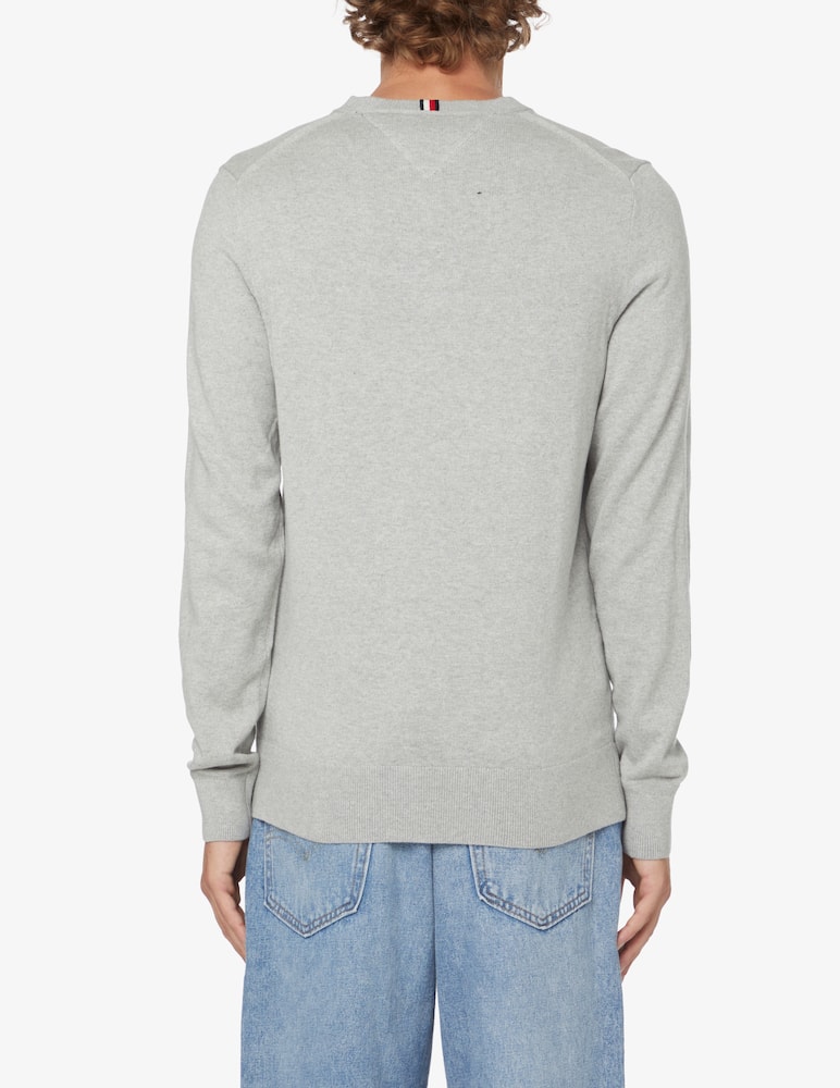 rinascente Tommy Hilfiger Maglia collo a v in cotone pima e cashmere - Grigio