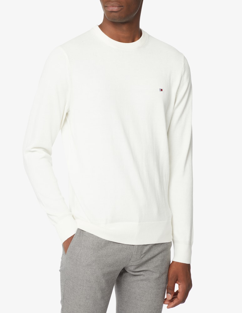 Tommy Hilfiger Maglia girocollo in cotone e cashmere - immagine 1 Tommy Hilfiger Maglia girocollo in cotone e cashmere - immagine 1