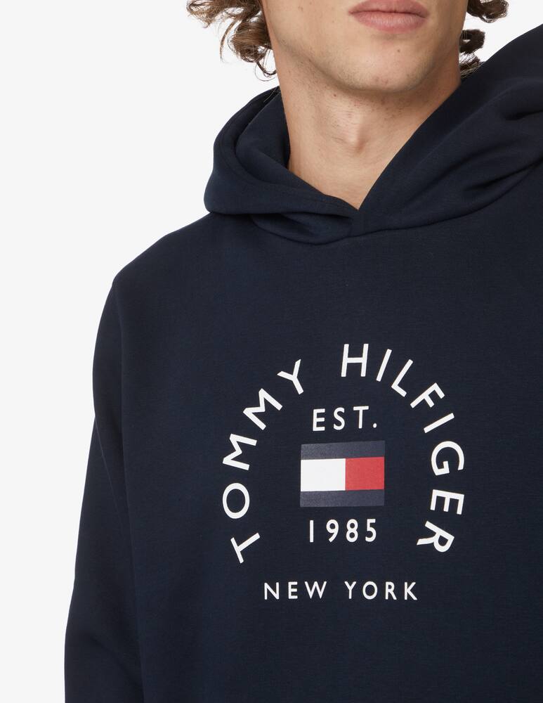 rinascente Tommy Hilfiger Felpa con cappuccio logo flag archivio - Blu