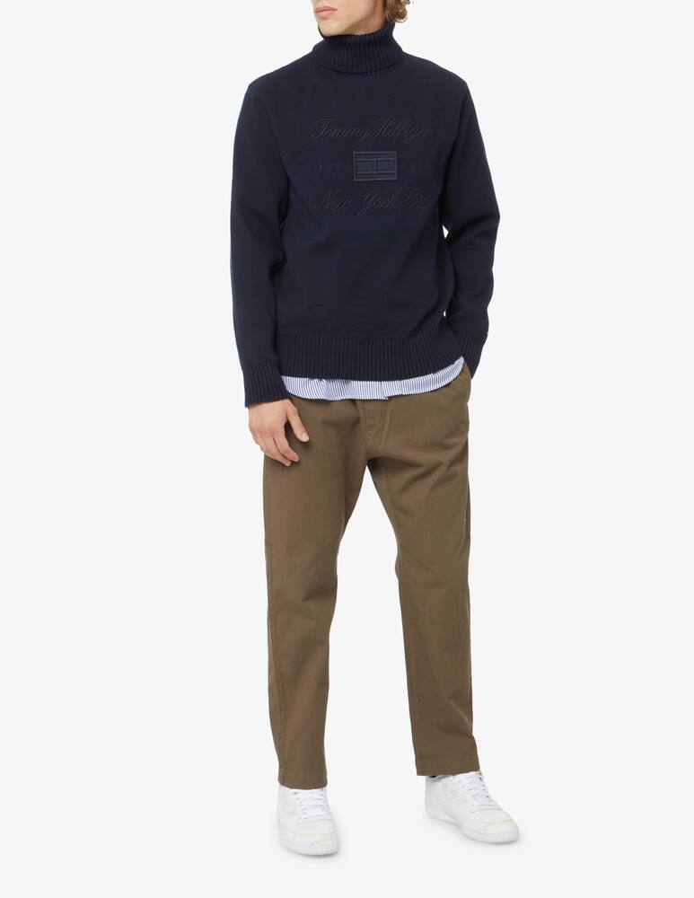 rinascente Tommy Hilfiger Dolcevita in cotone lux logo script - Blu