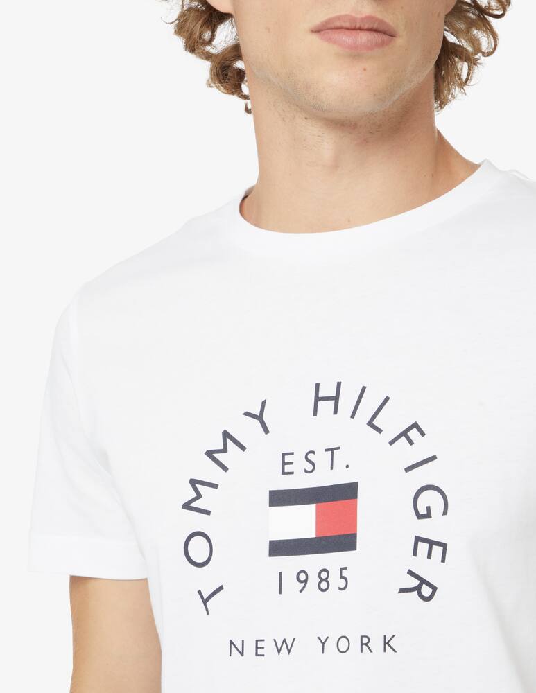 rinascente Tommy Hilfiger Maglietta manica corta logo flag archivio - Bianco