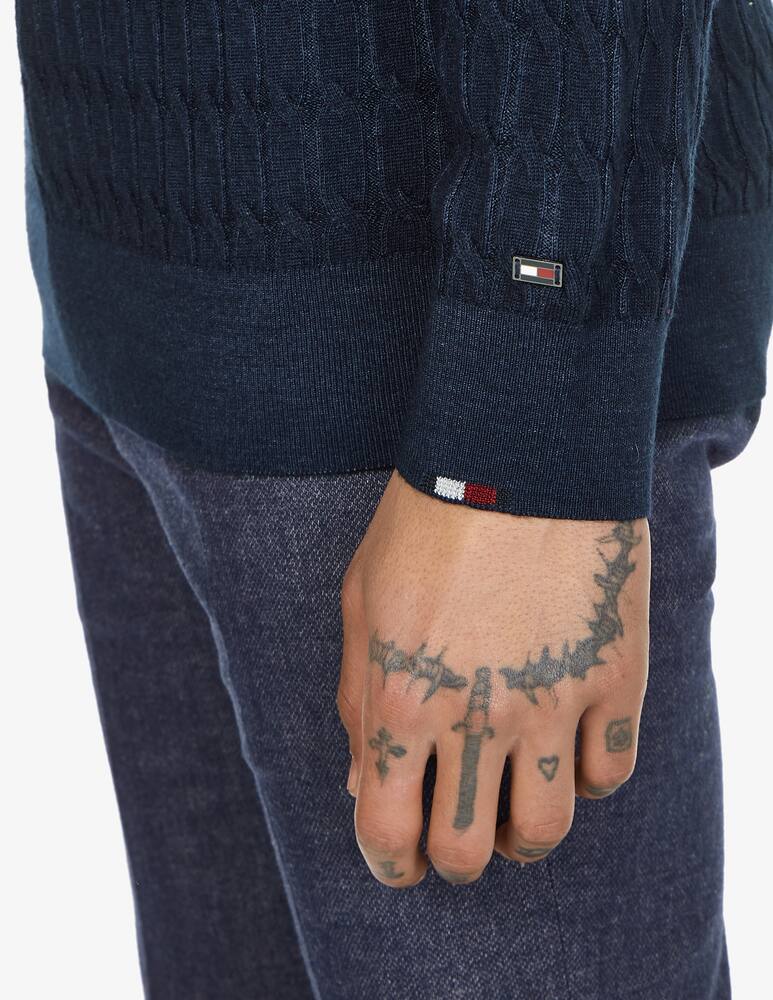 rinascente Tommy Hilfiger Maglia girocollo treccia tinto capo - Blu