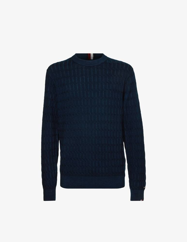 rinascente Tommy Hilfiger Maglia girocollo treccia tinto capo - Blu