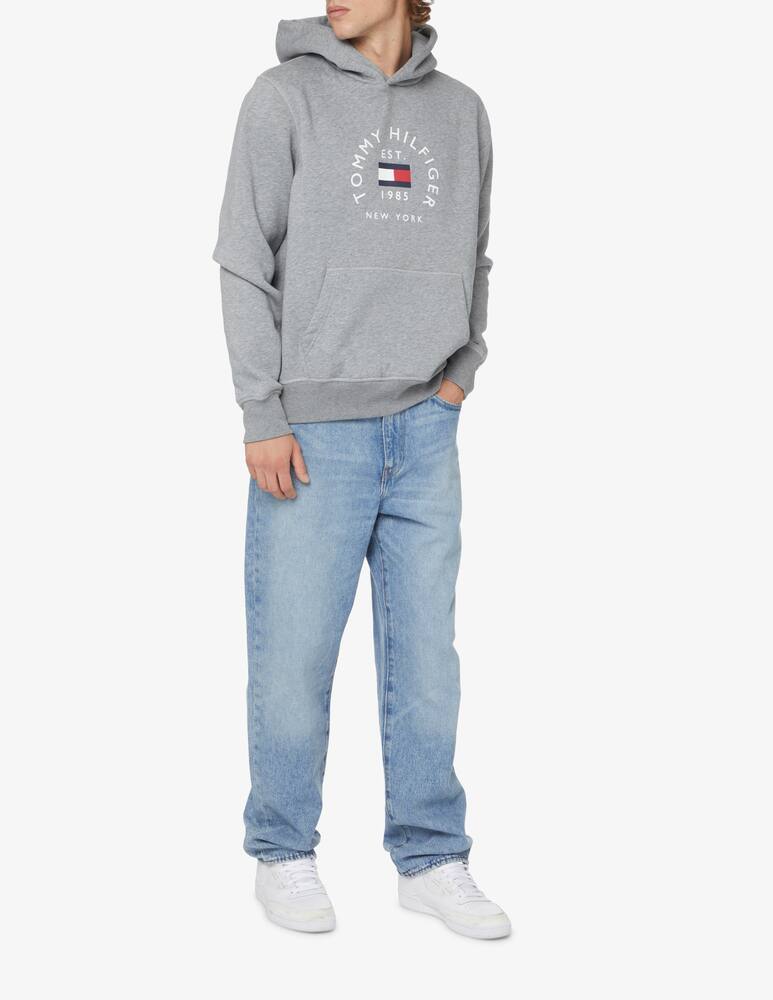 rinascente Tommy Hilfiger Felpa con cappuccio logo flag archivio - Grigio