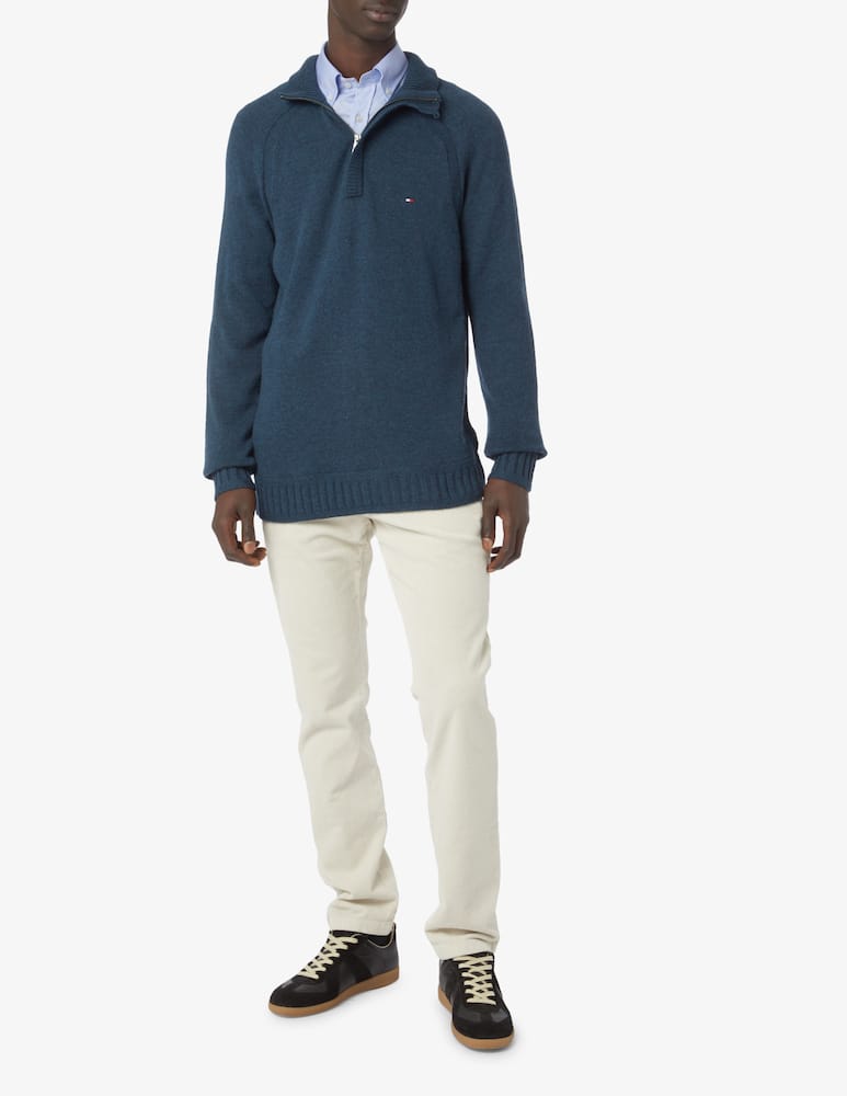 rinascente Tommy Hilfiger Maglia con cerniera in lana - Blu