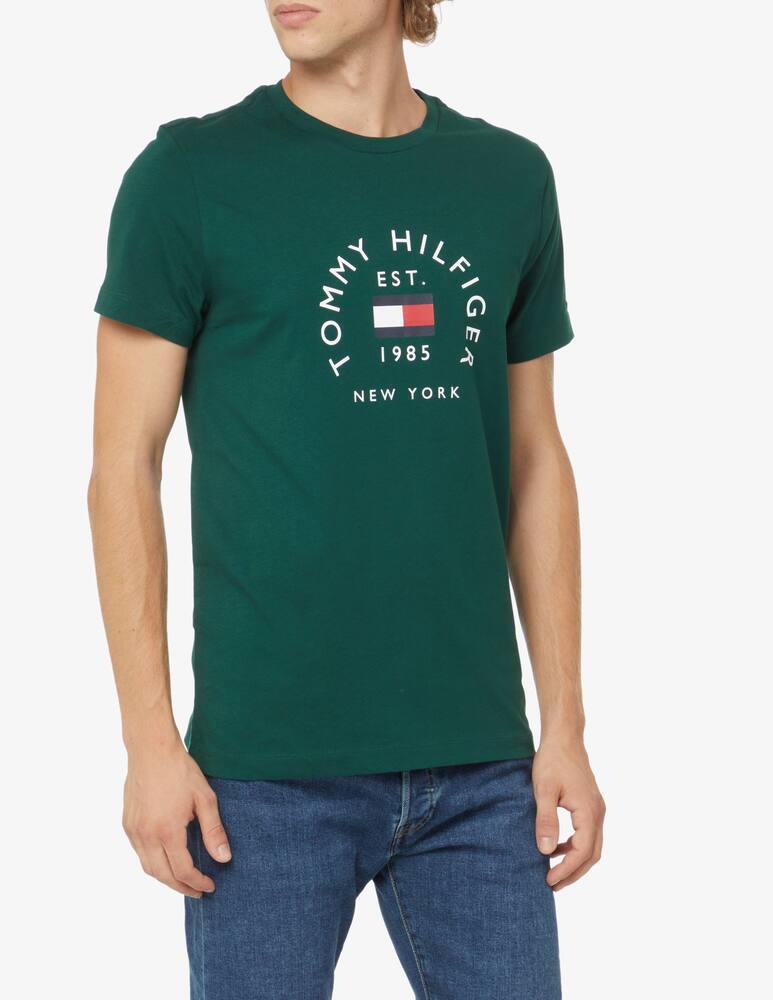 rinascente Tommy Hilfiger Maglietta manica corta logo flag archivio - Verde