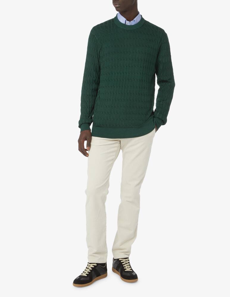 rinascente Tommy Hilfiger Cable garment crewneck jumper - Green