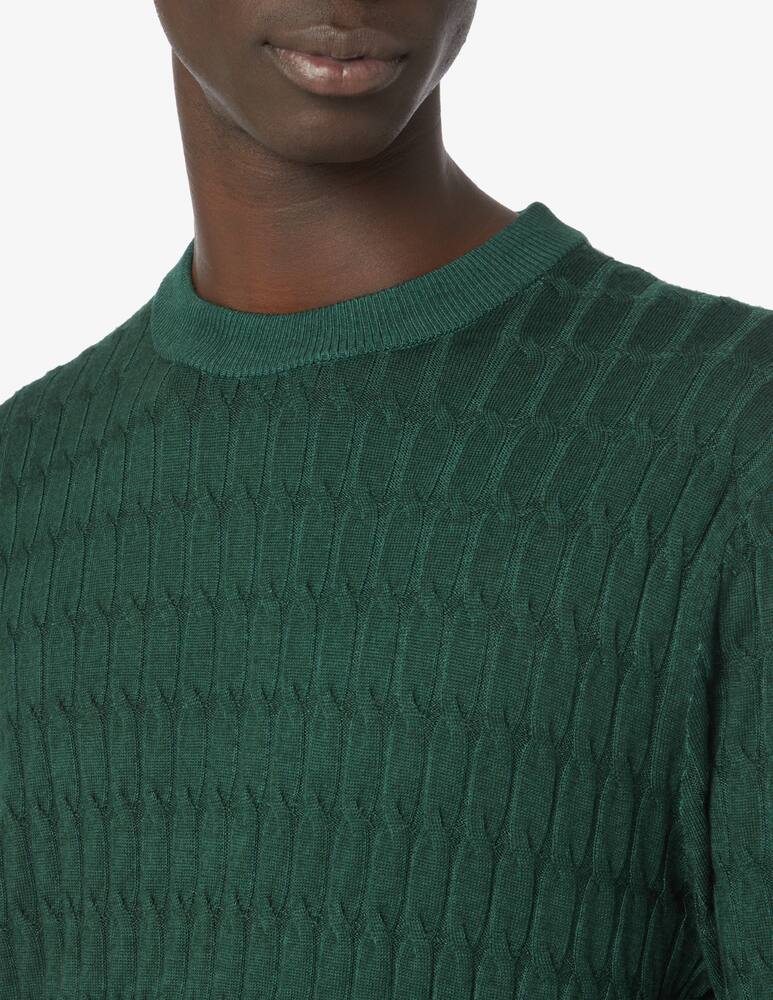 rinascente Tommy Hilfiger Cable garment crewneck jumper - Green