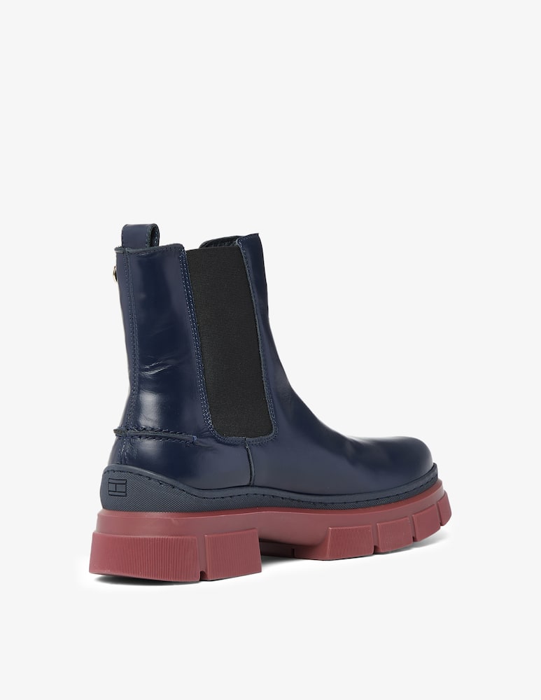 rinascente Tommy Hilfiger Stivaletto Chelsea in pelle - Blu