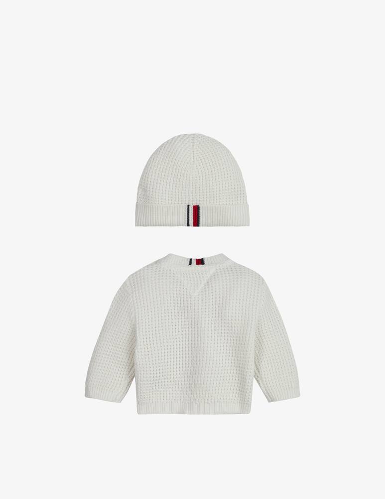 rinascente Tommy Hilfiger Waffle sweater and cap - White