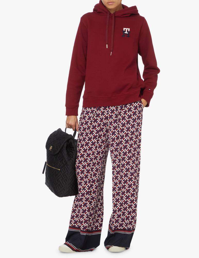 rinascente Tommy Hilfiger Monogram cotton blend hoodie- Red - Red