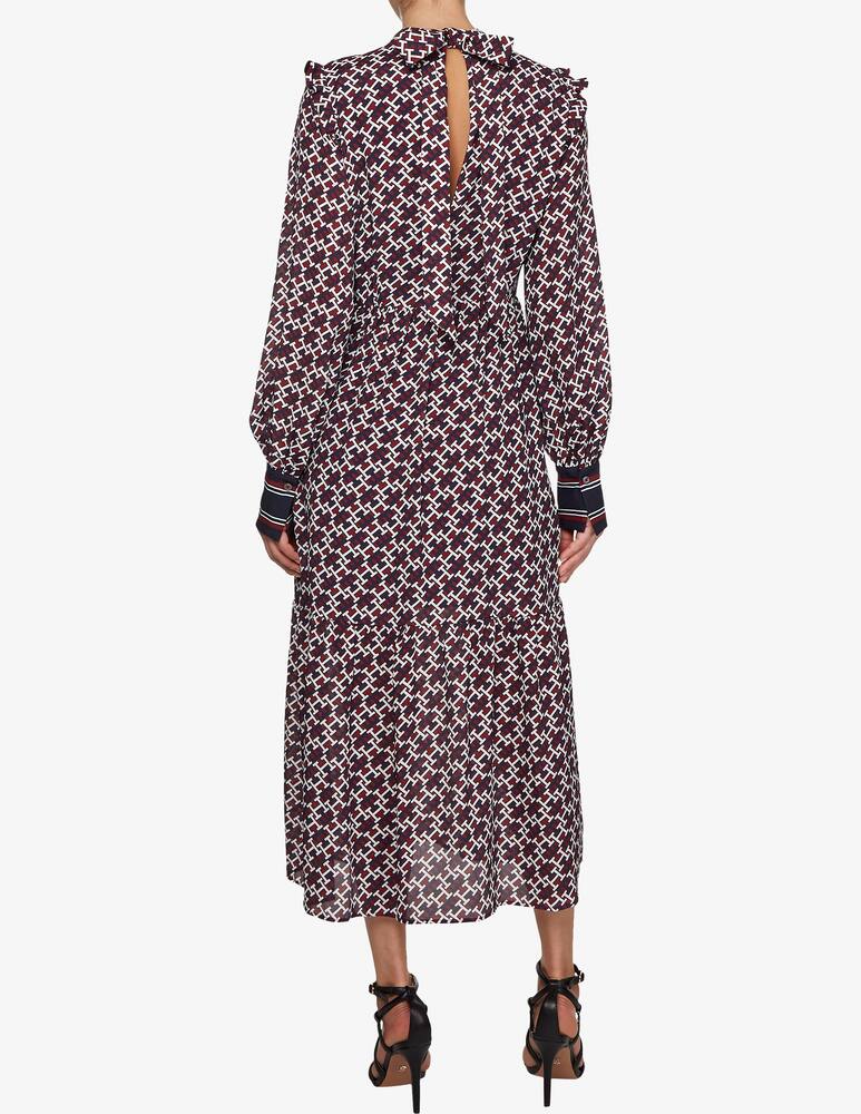 rinascente Tommy Hilfiger Vestito maxi in chiffon monogramma - Nero